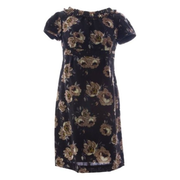 BODEN Women's Floral Print Wool Shift Dress US 2R - Picture 1 of 8